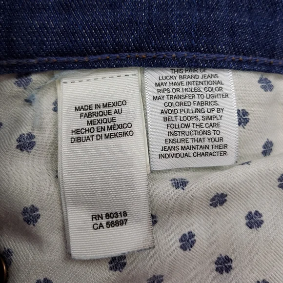 Lucky Brand Sweet Crop Mid Rise Blue Cropped Jeans Hayward Size 27 - Picture 9 of 14